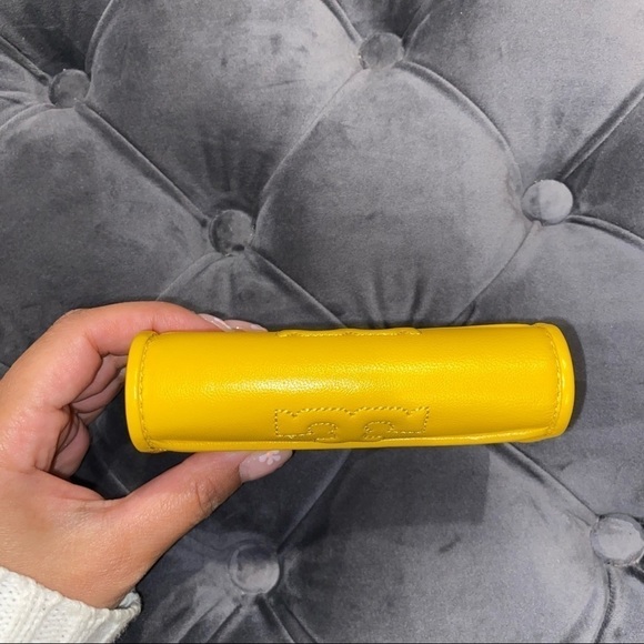 New Tory Burch mini wallet bifold yellow leather NWT - Picture 3 of 8